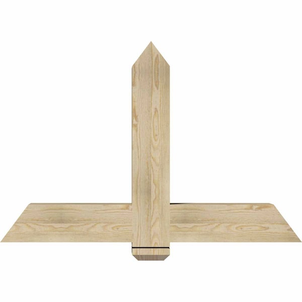 Ekena Millwork Eugene Rough Sawn Timber Gable Bracket, Douglas Fir, 48"W x 32"H x 6"D x 6"F, 16/12 Pitch GBW048X32X0606EUG00RDF - main